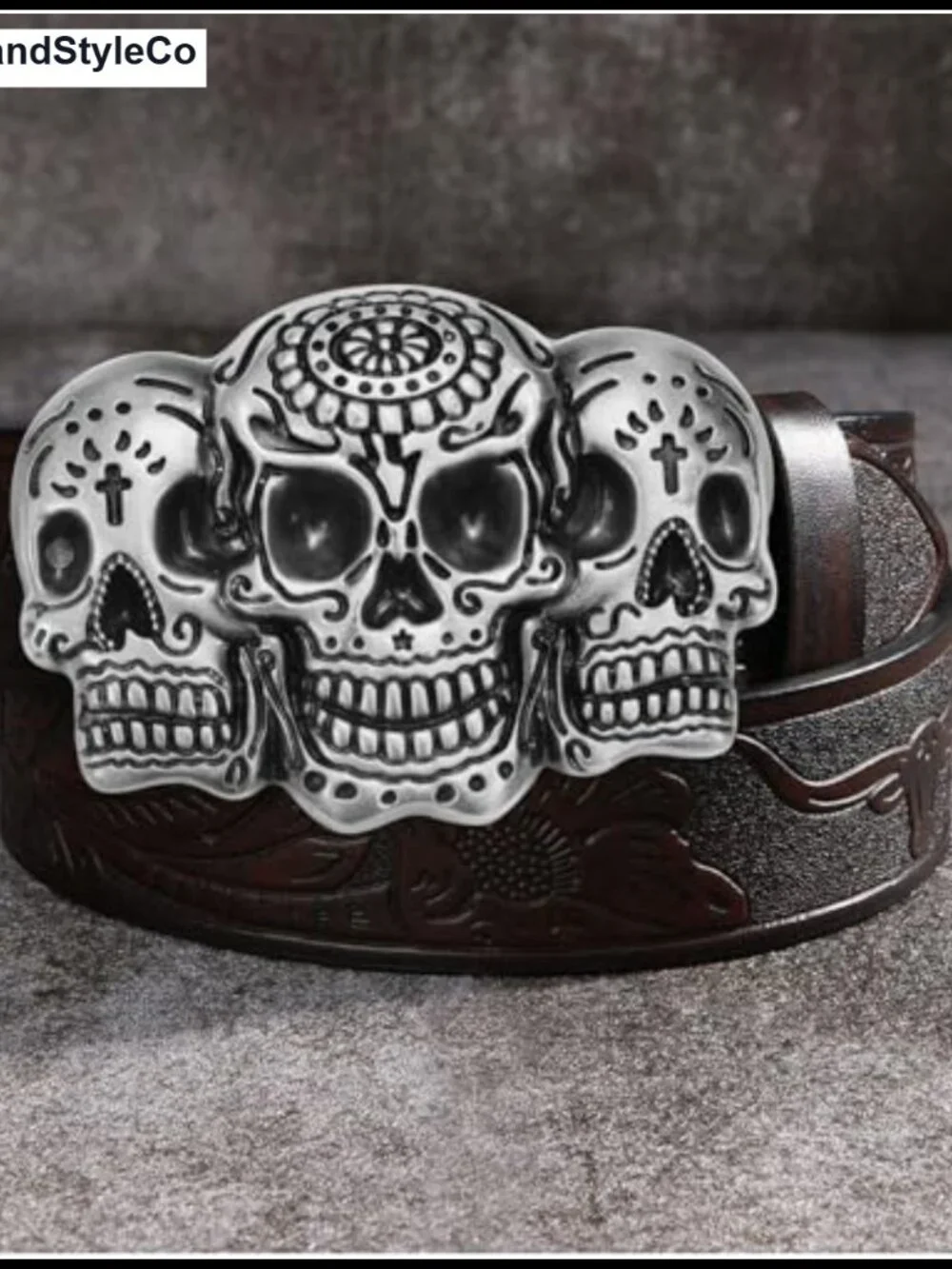 Western Bull Skull Belt Buckle Zinc Alloy Fits 1.5